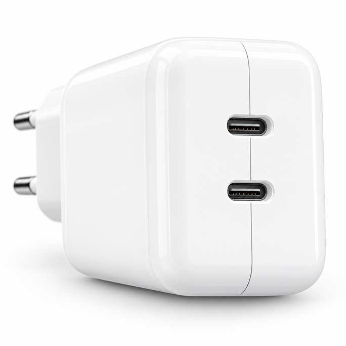 Apple 35W Dual USB-C Port Power Adapter - White, Image 5