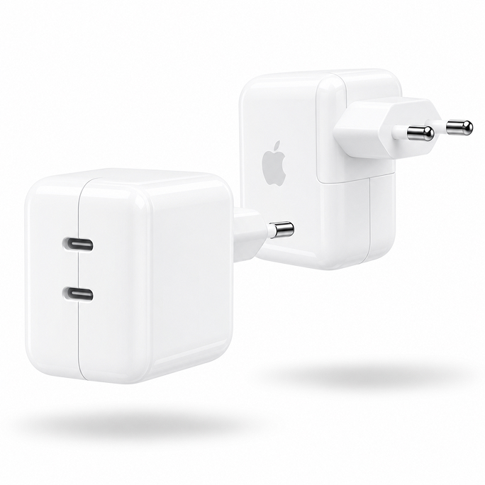 Apple 35W Dual USB-C Port Power Adapter - White, Image 2