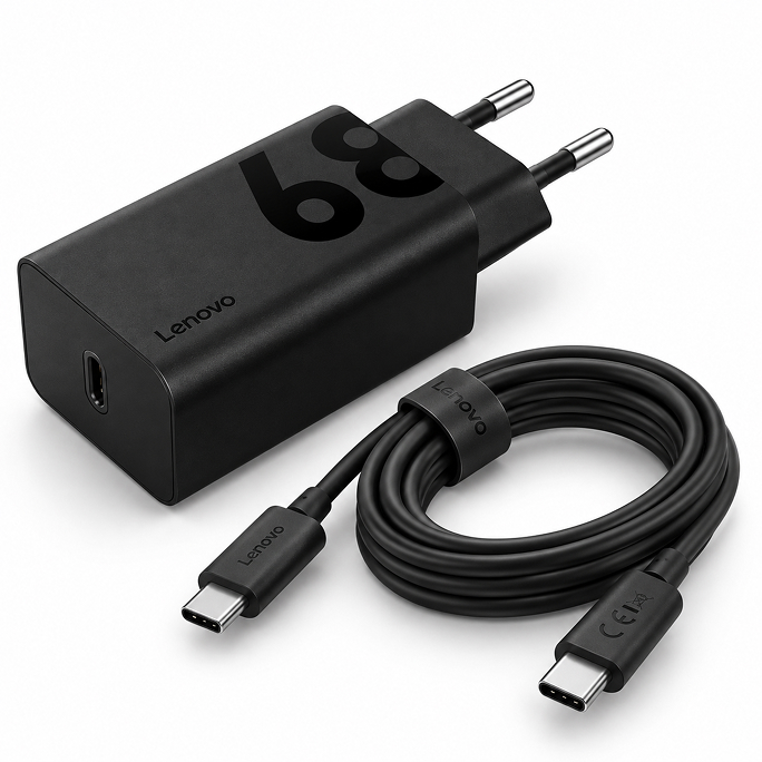 Lenovo 68W USB-C Adapter with Cable - Black, Image 4