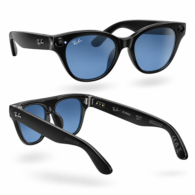 Ray-Ban Meta Skyler Gen1 AI Glasses - Black/Cerulean Blue Transitions, Image 2