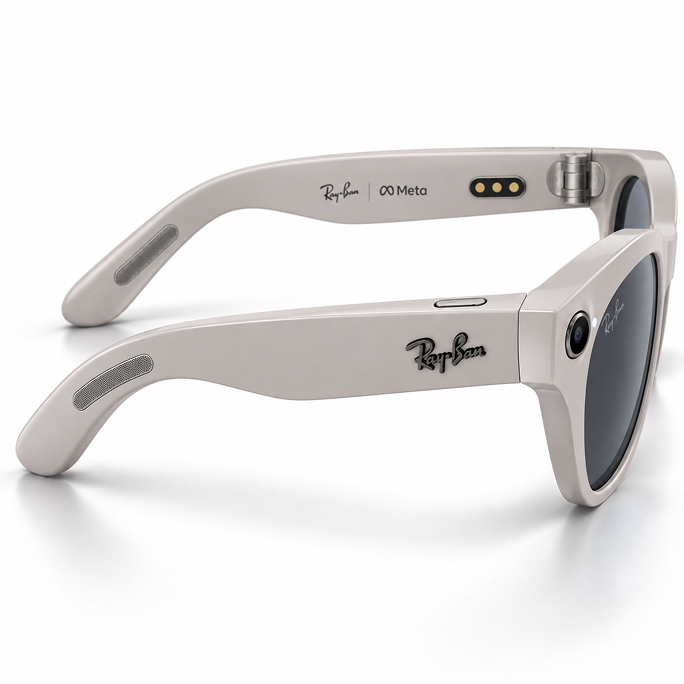 Ray-Ban Meta Skyler Gen1 AI Glasses - Shiny/Chalky Grey Transitions , Image 4