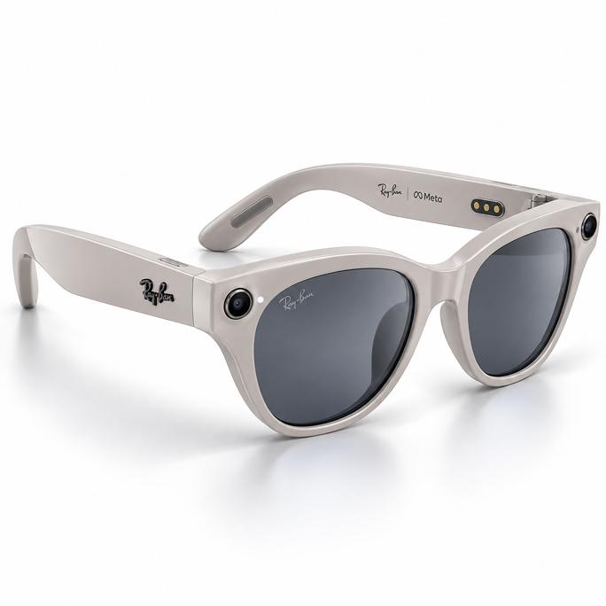 Ray-Ban Meta Skyler Gen1 AI Glasses - Shiny/Chalky Grey Transitions , Image 3