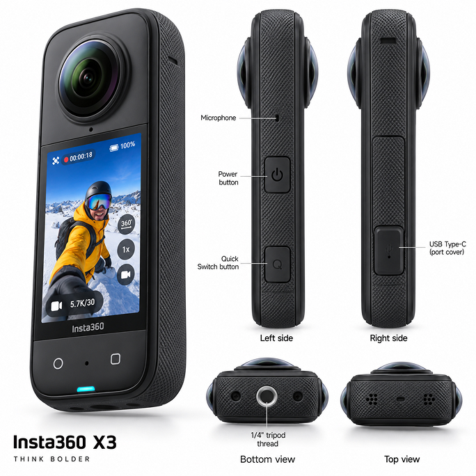 Insta360 X3 - Black , 265€, Image 4 Insta360 X3 - Black , Image 4