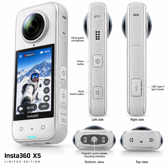 Insta360 X5 Limited Edition - White , Image 4