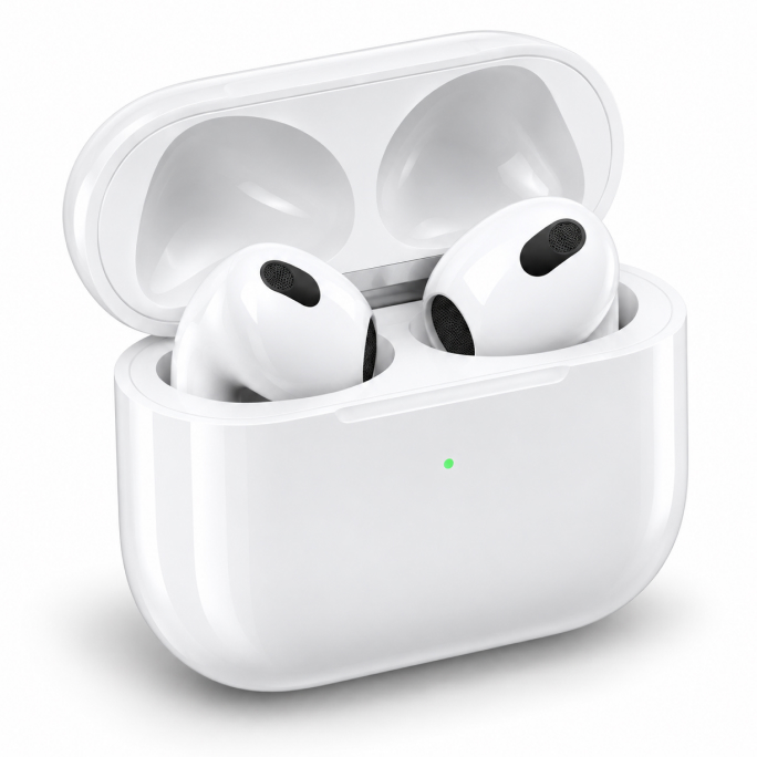 Apple AirPods 3rd Gen. with MagSafe Charging Case - White, Image 3