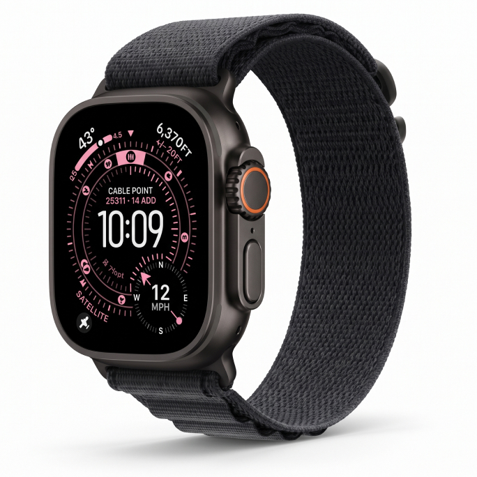 Watch Apple Watch Ultra 3 (2025) 5G 49mm Black Titanium Case with Alpine Loop S - Black, Image 2