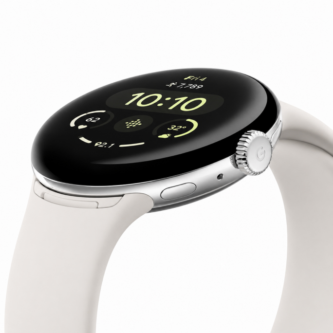 Watch Google Pixel Watch LTE 41mm Polished Silver Case with Sport Band - Chalk, 75€, Image 4 Watch Google Pixel Watch LTE 41mm Polished Silver Case with Sport Band - Chalk, Image 4