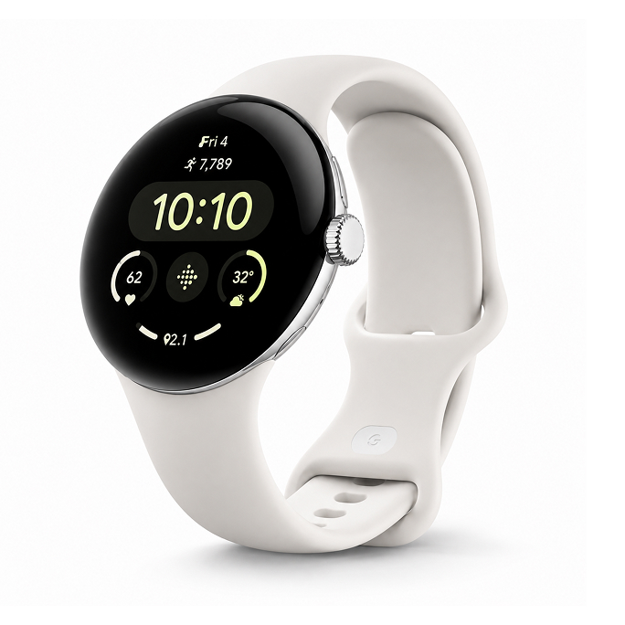 Watch Google Pixel Watch LTE 41mm Polished Silver Case with Sport Band - Chalk, 75€, Image 3 Watch Google Pixel Watch LTE 41mm Polished Silver Case with Sport Band - Chalk, Image 3