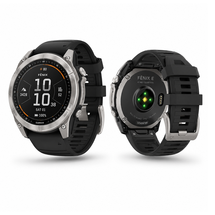Watch Garmin Fenix E GPS 47mm Stainless Steel - Silver, Image 2