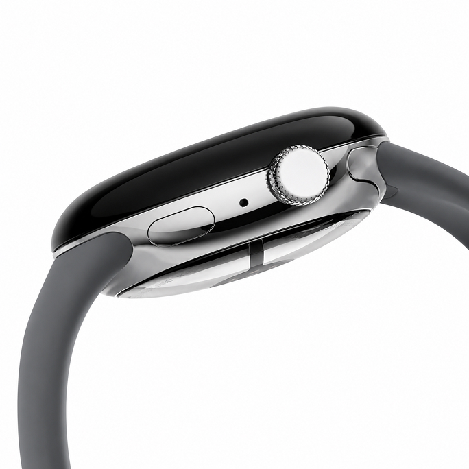 Watch Google Pixel Watch LTE 41mm Polished Silver Case with Sport Band - Charcoal, 92€, Image 4 Watch Google Pixel Watch LTE 41mm Polished Silver Case with Sport Band - Charcoal, Image 4