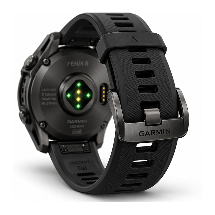 Watch Garmin Fenix 8 GPS 47mm Silicon Black Band - Black, Image 5
