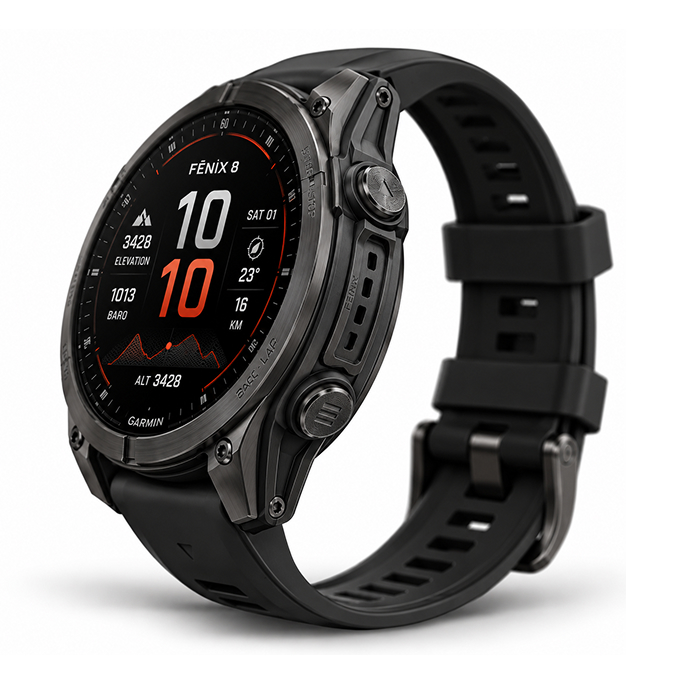Watch Garmin Fenix 8 GPS 47mm Silicon Black Band - Black, Image 4