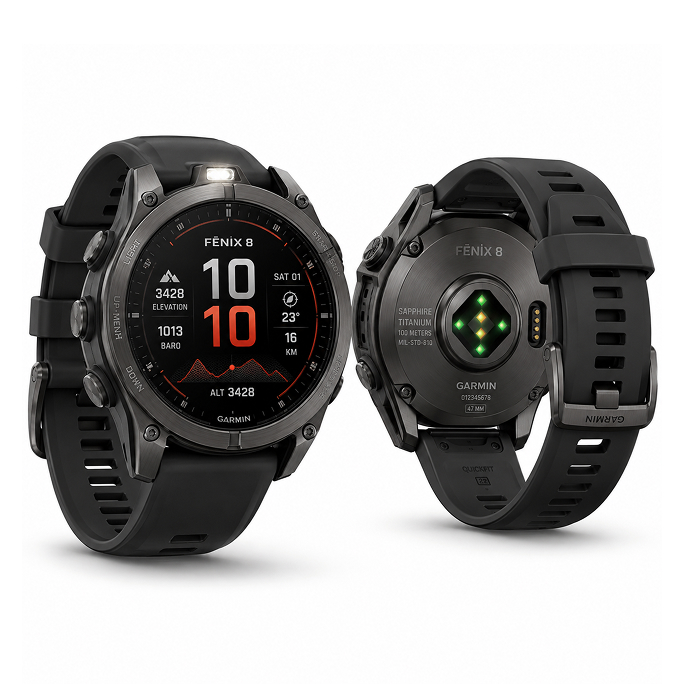 Watch Garmin Fenix 8 GPS 47mm Silicon Black Band - Black, Image 2