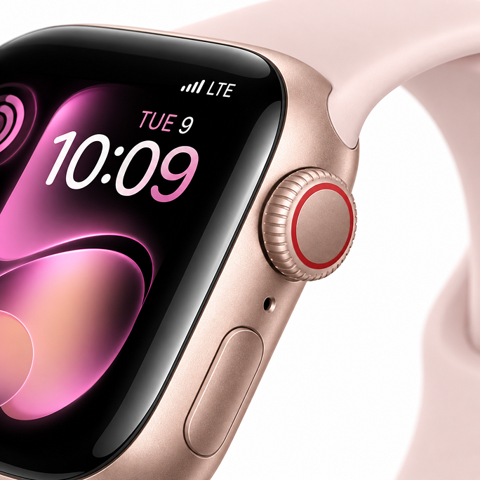 Watch Apple Watch Series 11 (2025) LTE 42mm Rose Gold Case with Light Blush Sport Band S/M - Rose Gold, Image 5