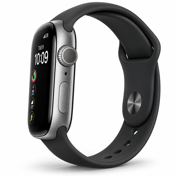 Watch Apple Watch Series 11 (2025) LTE 46mm Space Grey Aluminium Case with Black Sport Band M/L - Black, Image 4