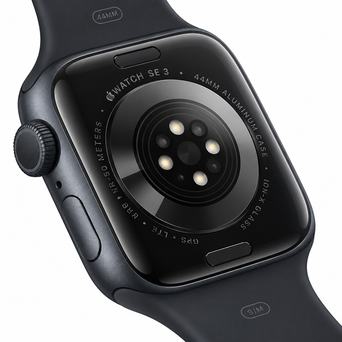 Watch Apple Watch SE 3 (2025) LTE 44mm Midnight Aluminium Case with Sport Band M/L - Midnight, 345€, Afbeelding 5 Watch Apple Watch SE 3 (2025) LTE 44mm Midnight Aluminium Case with Sport Band M/L - Midnight, Afbeelding 5