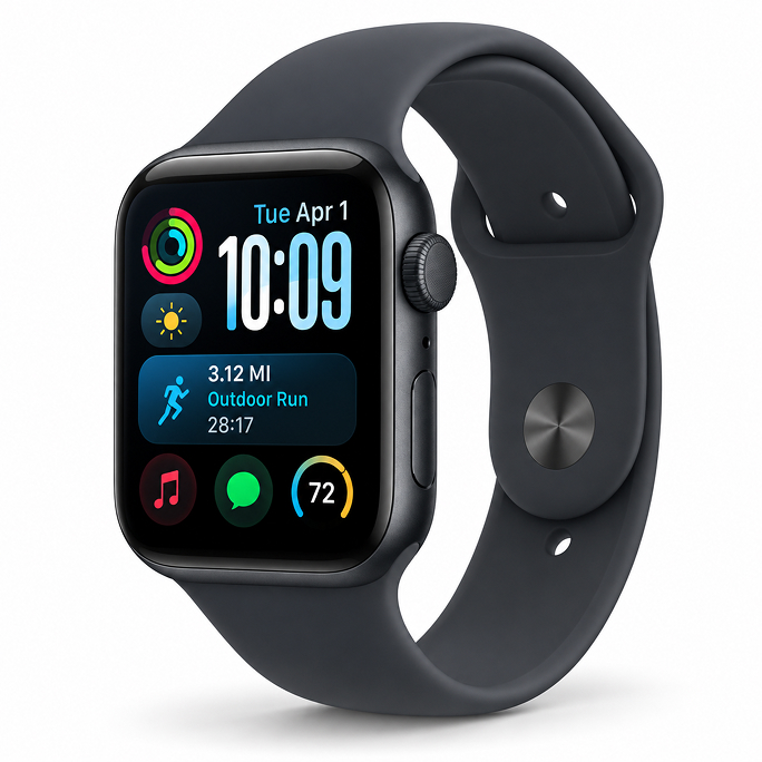 Watch Apple Watch SE 3 (2025) GPS 44mm Midnight Aluminium Case with Sport Band M/L - Midnight, 291€, Image 3 Watch Apple Watch SE 3 (2025) GPS 44mm Midnight Aluminium Case with Sport Band M/L - Midnight, Image 3