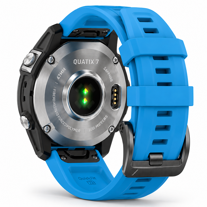 Watch Garmin Quatix 7 Standard Edition GPS 47mm Blue Band - Blue, Image 3