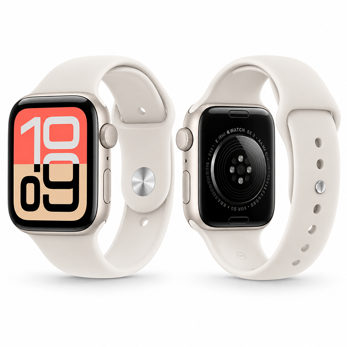 Watch Apple Watch SE 3 (2025) GPS 44mm Starlight Aluminium Case with Sport Band M/L - Starlight, 286€, Afbeelding 5 Watch Apple Watch SE 3 (2025) GPS 44mm Starlight Aluminium Case with Sport Band M/L - Starlight, Afbeelding 5