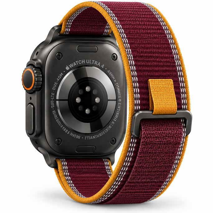 Watch Apple Watch Ultra 4 (2026) 5G 49mm Black Titanium Case with Trail Loop Burgundy - Titanium Black, Afbeelding 3