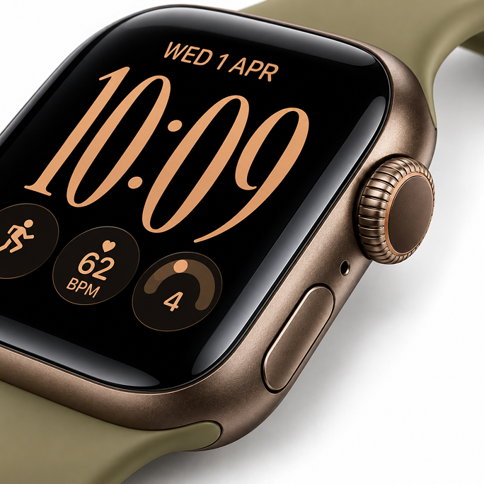Watch Apple Watch Series 12 (2026) GPS 46mm Dark Bronze Aluminium Case with Olive Sport Band M/L - Dark Bronze, Image 2