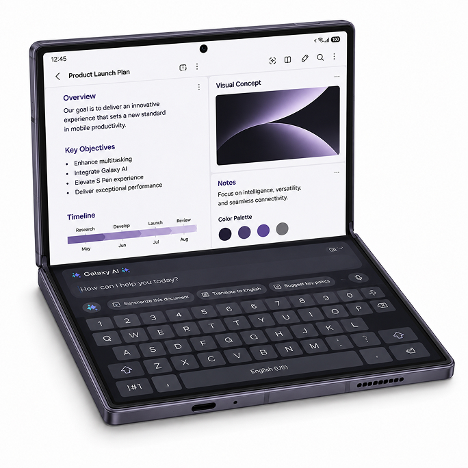 Samsung Galaxy Z Fold8 Ultra F976B 5G 12GB RAM 512GB - Violet Shadow, Image 4