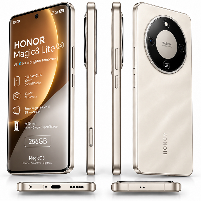 Honor Magic8 Pro 5G Dual Sim 16GB RAM 1TB - Gold, Image 4
