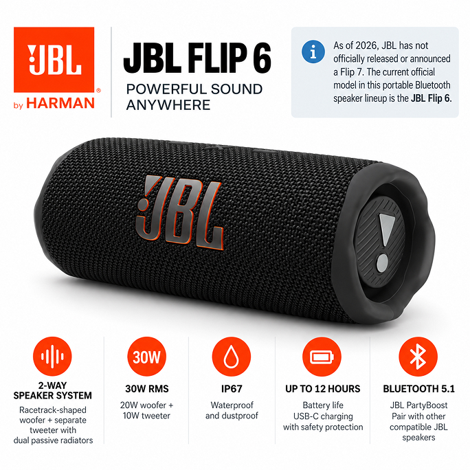 JBL Flip 7 - Black, Image 4