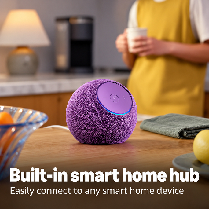 Amazon Echo Dot Max (2025) Smart Speaker with Alexa - Violet, Afbeelding 3