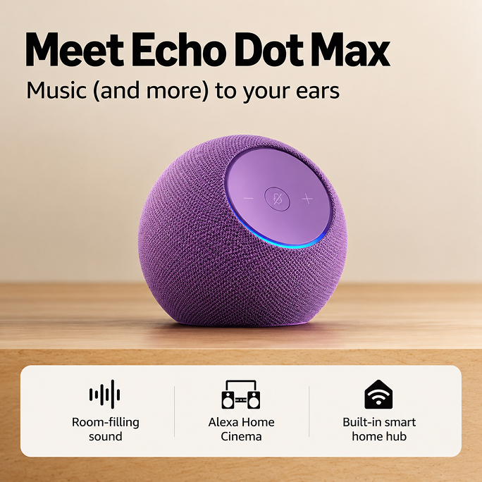Amazon Echo Dot Max (2025) Smart Speaker with Alexa - Violet, Afbeelding 5