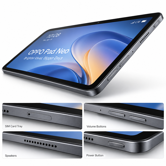 Oppo Pad Neo 8GB RAM 128GB LTE - Grey, Image 4