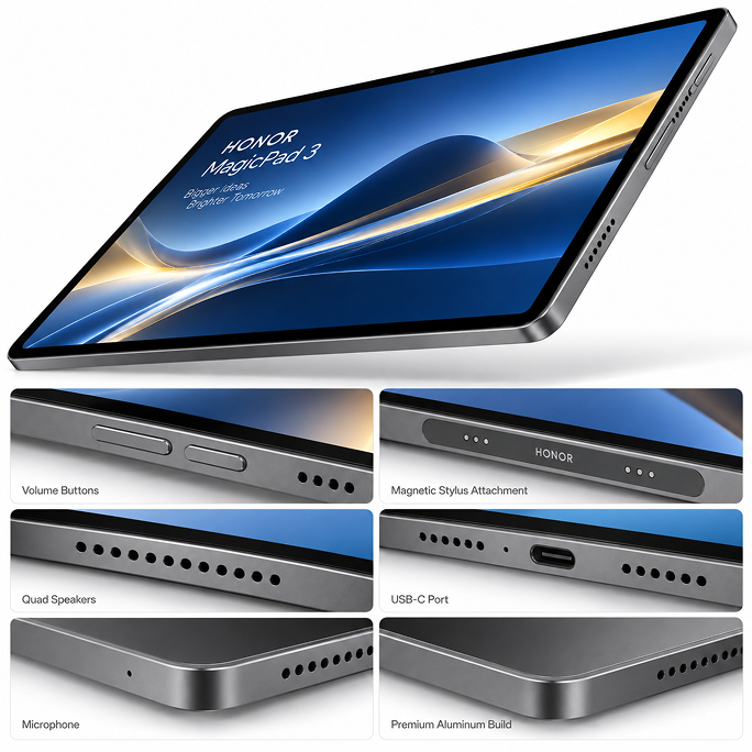 Tablet Honor MagicPad 3 13.3 16GB RAM 512GB WiFi - Grey, Image 4
