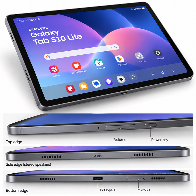 Tablet Samsung Galaxy Tab S10 Lite X400 WiFi 10.9 6GB RAM 128GB - Grey, Image 4