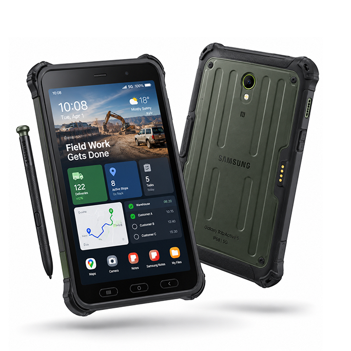 Tablet Samsung Galaxy Tab Active 5 X306 8.0 5G 6GB RAM 128GB Enterprise Edition - Green/Black, Image 2