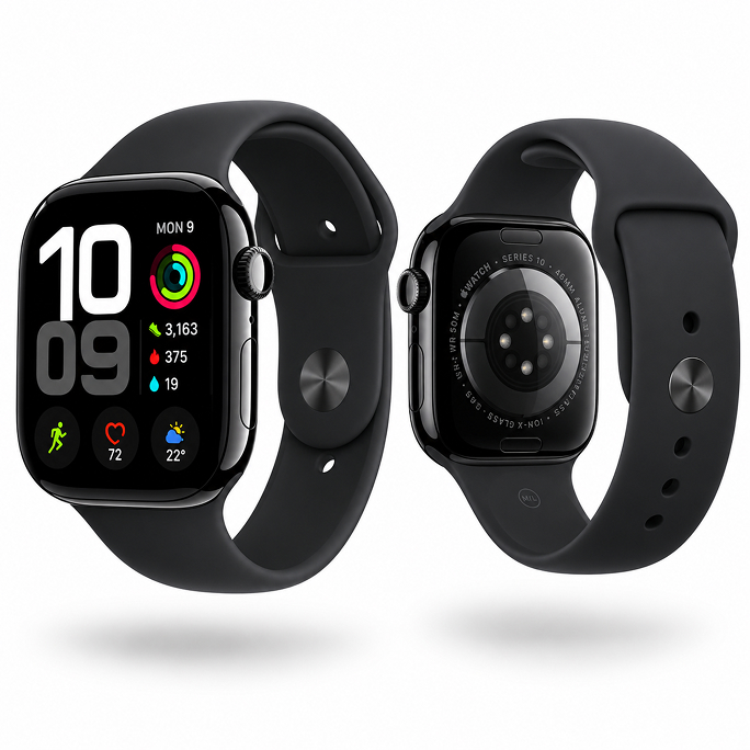 Watch Apple Watch Series 10 LTE 46mm Jet Black Aluminium Case with Sport Band - Black, 385€, Image 2 Watch Apple Watch Series 10 LTE 46mm Jet Black Aluminium Case with Sport Band - Black, Image 2