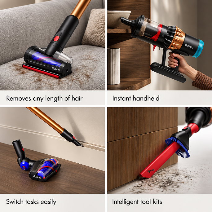 Dyson Vacuum Cleaner V16 Piston Animal Submarine 2.0 - Black/Copper, Image 7