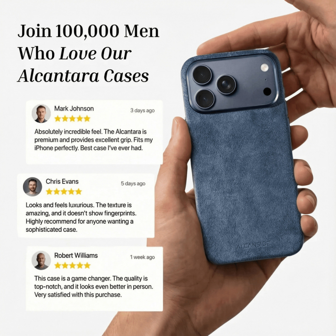 iPhone Alcantara Case - Ocean Blue, Image 5