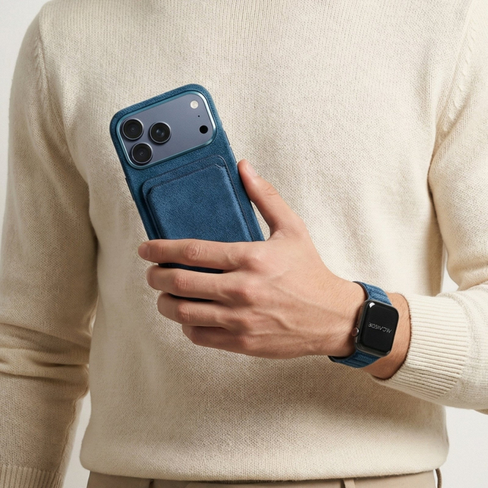 iPhone Alcantara Case - Ocean Blue, Image 6