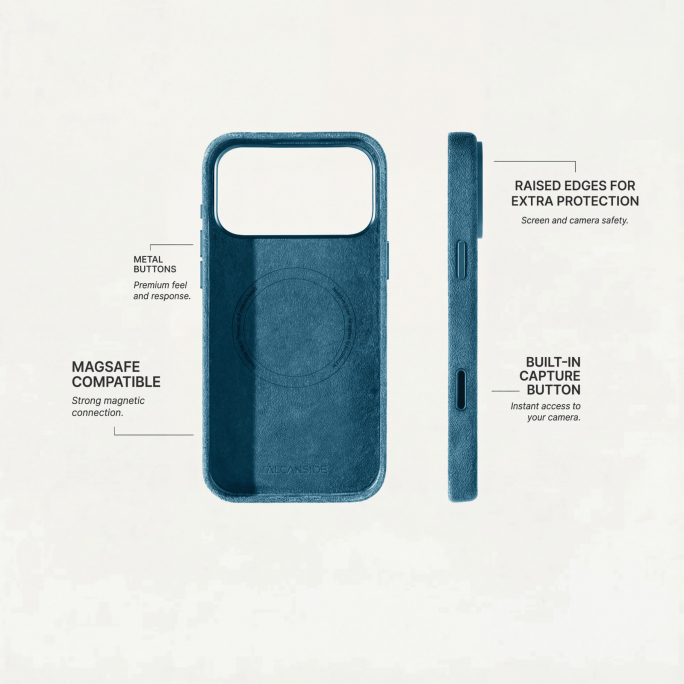 iPhone Alcantara Case - Ocean Blue, Image 7