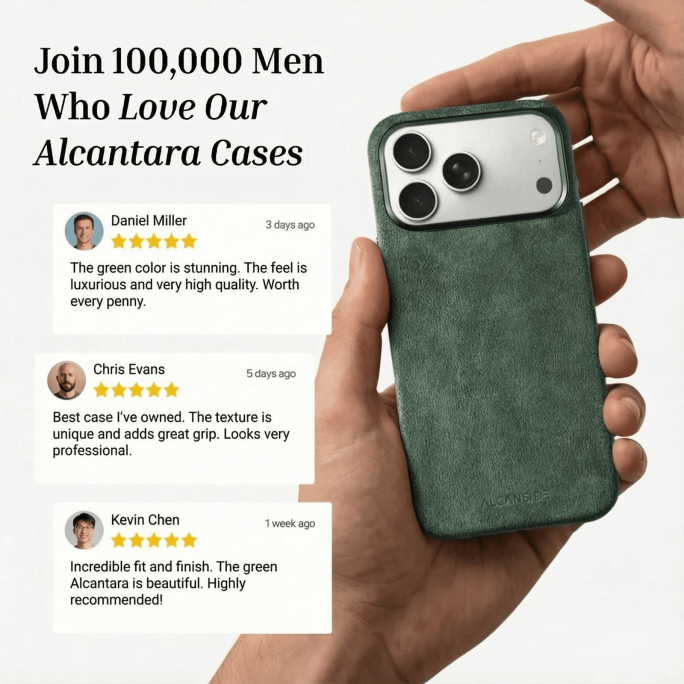 iPhone Alcantara Case - Midnight Green, 69€, Image 4 iPhone Alcantara Case - Midnight Green, Image 4
