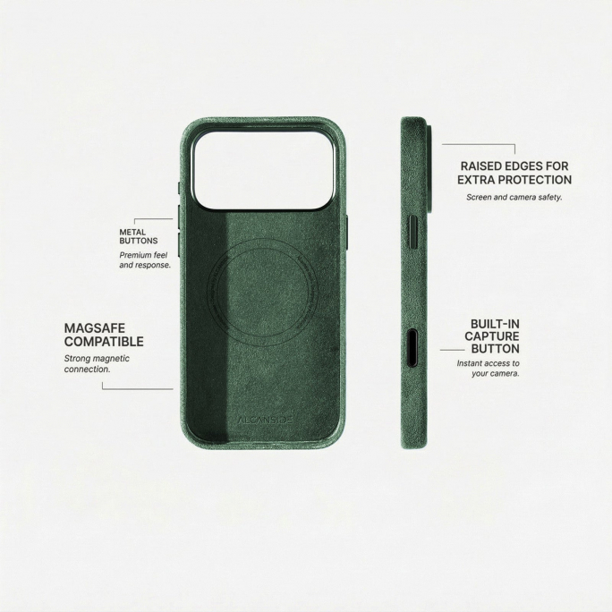 iPhone Alcantara Case - Midnight Green, 69€, Image 6 iPhone Alcantara Case - Midnight Green, Image 6