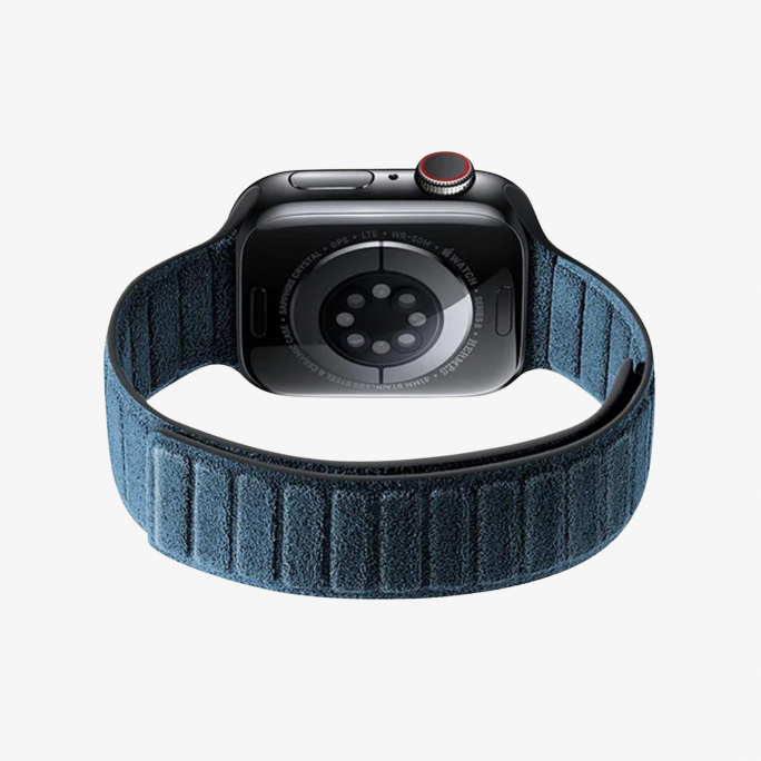 Alcantara Apple Watch Band - Ocean Blue - 42/44/45/46mm & Ultra (49mm), Afbeelding 6