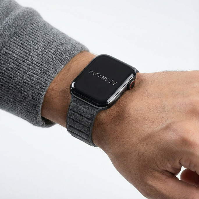 Alcantara Apple Watch Band - Space Grey - 38/40/41/42mm, Image 3