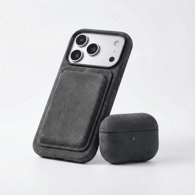 Alcantara MagSafe Wallet - Space Grey, Image 3