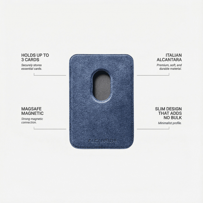 Alcantara MagSafe Wallet - Ocean Blue, Image 4