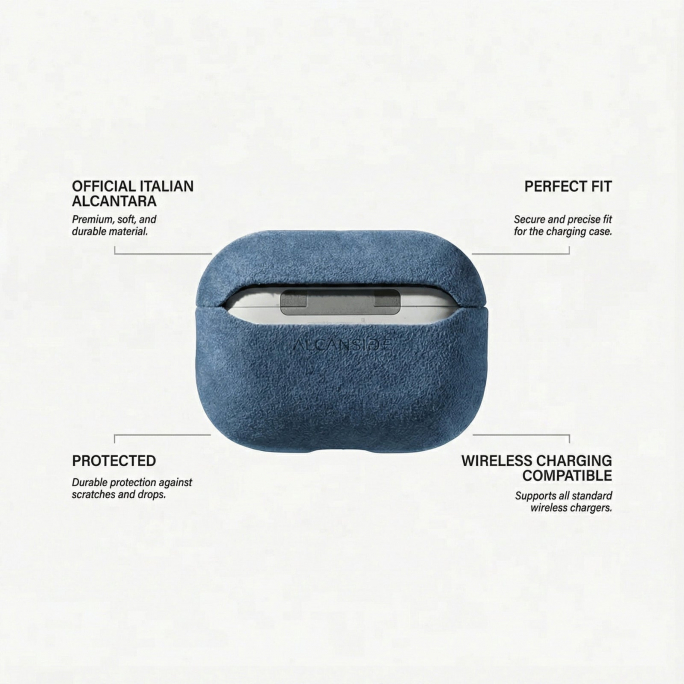 AirPods Pro Alcantara Case - Ocean Blue, Image 5