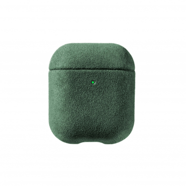AirPods 1/2 Gen Alcantara Case - Midnight Green
