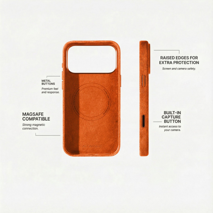 iPhone Alcantara Case - Orange, 69€, Image 6 iPhone Alcantara Case - Orange, Image 6