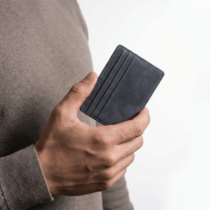 Alcantara Card Wallet - Space Grey, Image 3