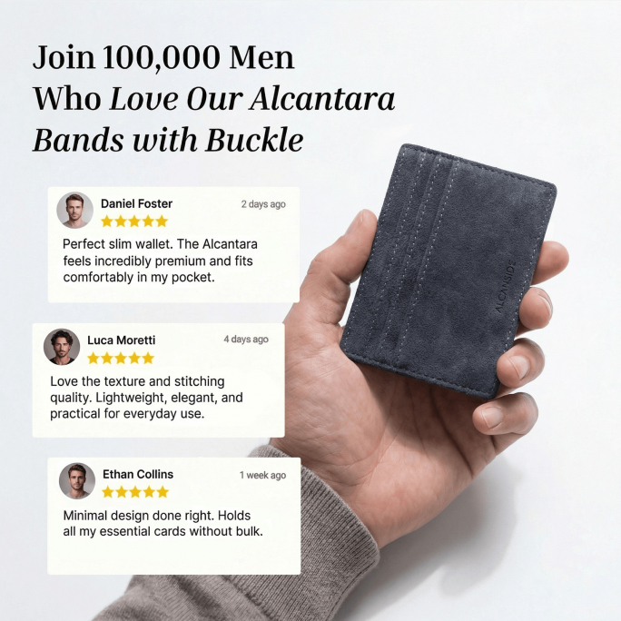 Alcantara Card Wallet - Space Grey, Image 4